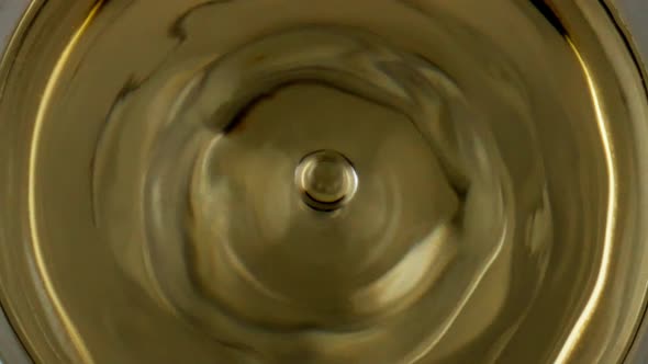 Wine Drop Splashing Goblet Closeup