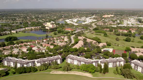 Aerial Video Bonaventura Town Of Weston Florida Usa