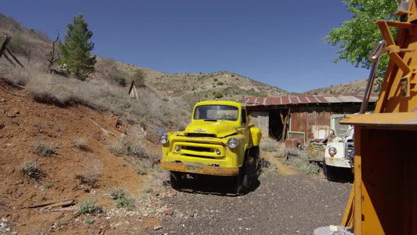 A yellow truck