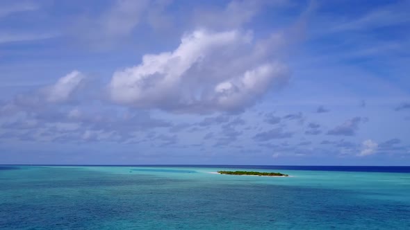 Aerial landscape of lagoon beach by lagoon and sand background