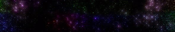 Wide Screen Stars Colorful Glitter Space