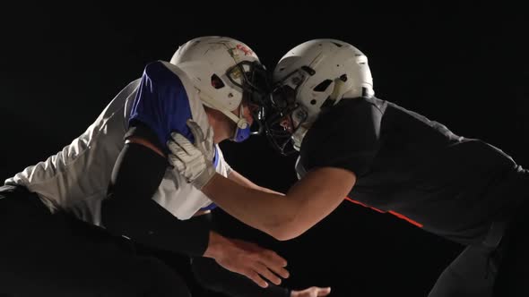 Collision of Two American Football Players