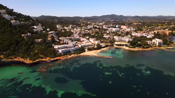 Calo de s'Alga beach in Ibiza, Spain