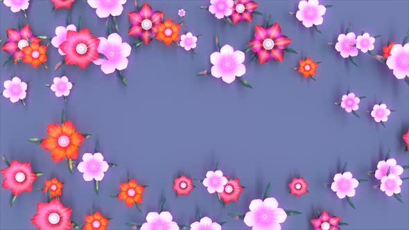 Abstract background of flowers blooming