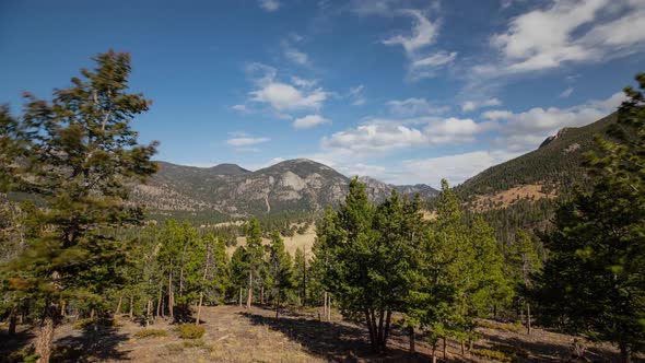 Time Lapse of clouds above the Rocky Mountains