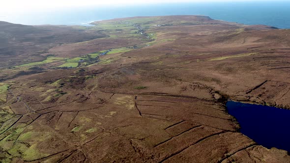 Aerial View of Malinmore By Glencolumbkille in County Donegal Republic of Irleand