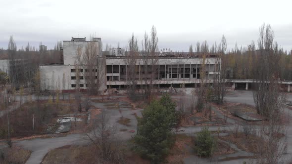 Chernobyl Exclusion Zone. Pripyat. Aerial