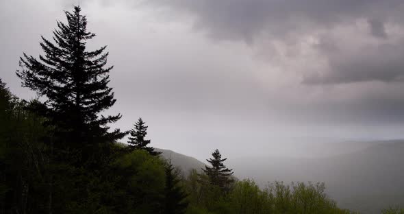 Roaring Plains Wilderness - West Virginia - Plateau Rim - Evening  - Time lapse