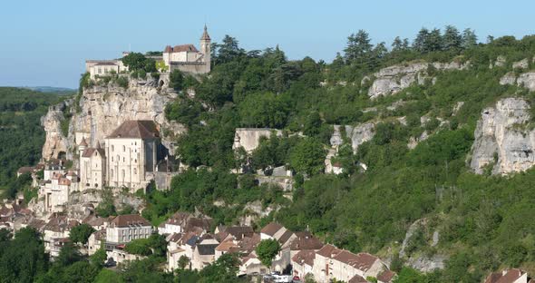 the medieval city Rocamadour, Lot department, Occitanie, France