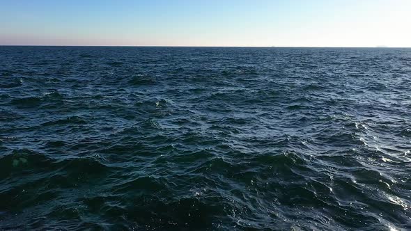 Ocean waves aerial shot in 4k