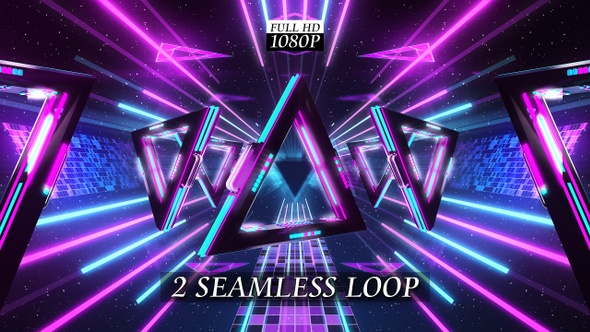 Retro Neon Triangle alt