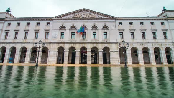 Flooded Water Building in Timelapse