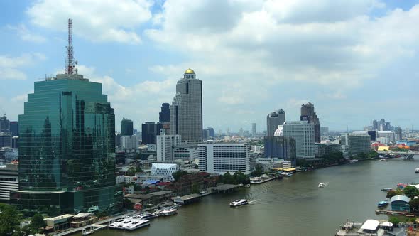 Beautiful building architecture around Bangkok city in Thailand