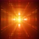 3d render illustration beautiful Abstract Square Tunnel with orange Light Lines - VideoHive Item for Sale