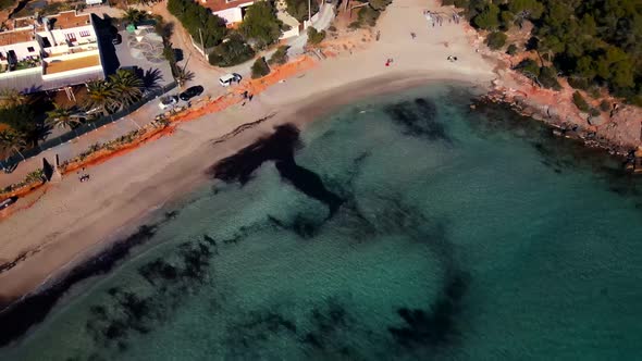 Cala Nova beach in Ibiza, Spain