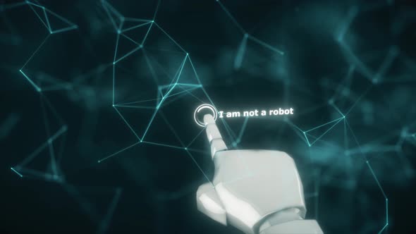 Robot Hand Clicks To Captcha I Am Not Robot Test 4k
