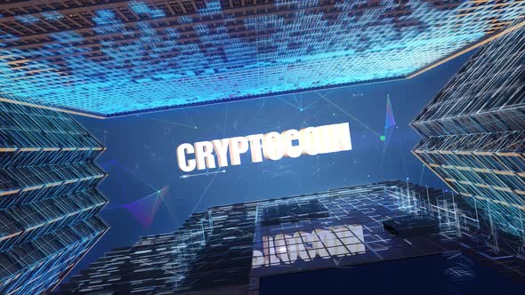 Digital Skyscrapers Business Word   Cryptocoin alt