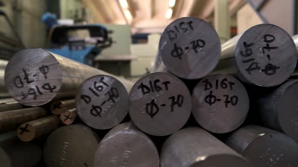 Close Up of Metal Cylinders.