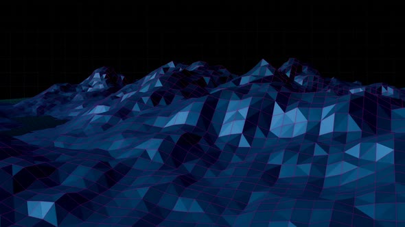 Digitally generated video of mountain  alt