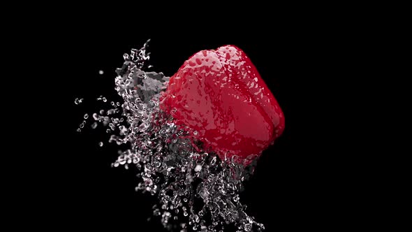 Slow Motion Fluid Splash Paprika