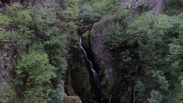 Waterfall at the Mouth of the White Drin River in Kosovo