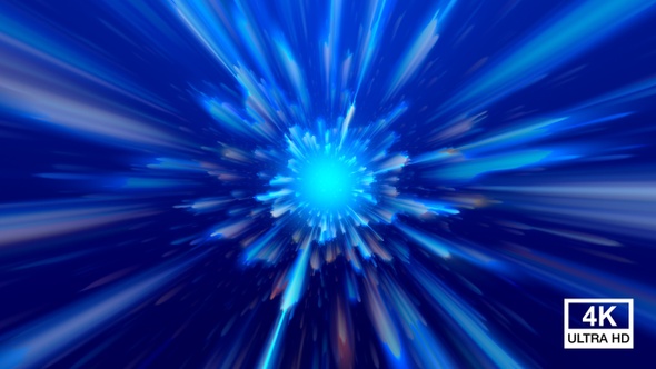 Abstract Blue Fractal Background 4K