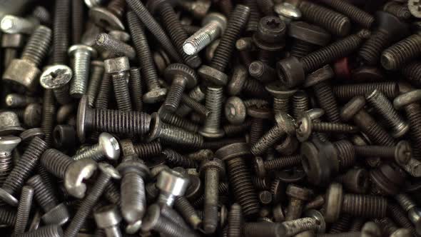 Various Old And Used Screws In A Box 1