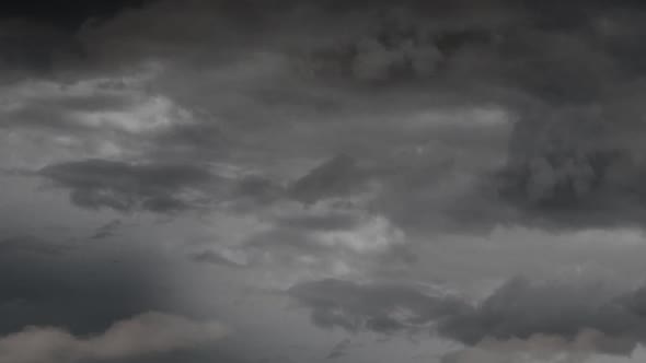 Dark Stormy Sky with rain and clouds 4k