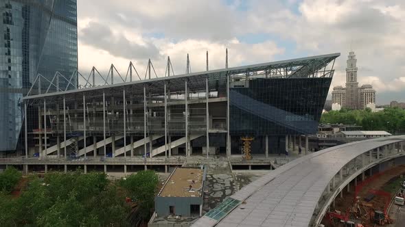 The construction of a new, modern stadium for the football team "CSKA"