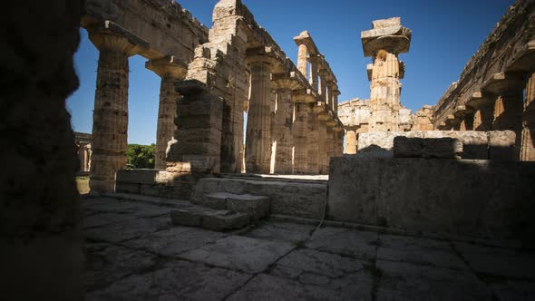 Ancient Greek temple Dolly Timelapse