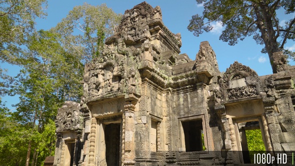 Ancient Temple Ruins from the Khmer Empire in Siem Reap, Cambodia