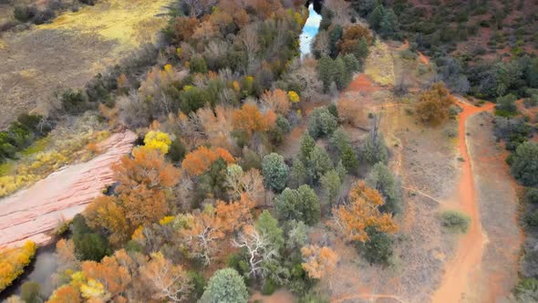 Sedona Oak Creek Fall Fly Over