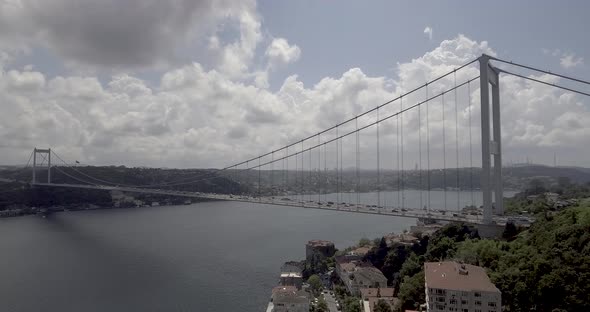 Istanbul Bridge Traffic Sea