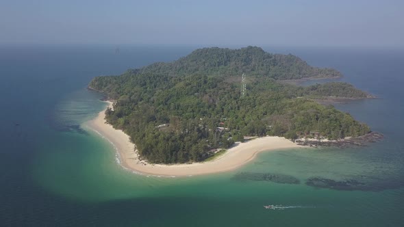 Aerial Shot of Bulone Island, Satun, Thailand 