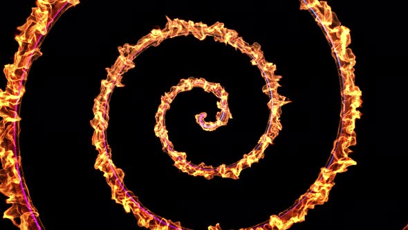 Fire Helix Shape Rotation