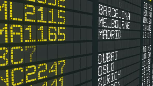 Last Call Airport Table Sign, International Flight Departures Schedule Status