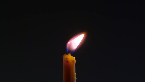 Wax Drips on a Burning Candle