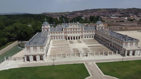 Royal Palace Of Aranjuez Back Yard View