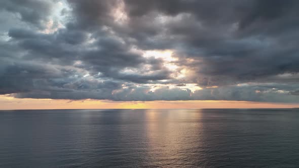 Cloudy Sunset at Sea Turkey Alanya 4 K