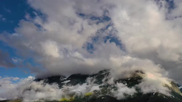 Mountain Cloud Top View Landscape