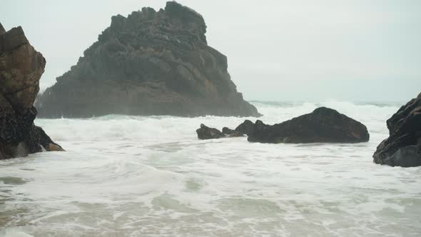 Ocean Wild Beach Stormy Weather