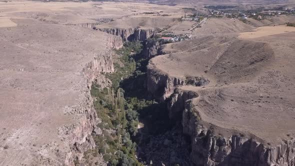 Drone footage of Cappadocia gorge - Turkey