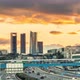 Downtown Madrid Day to Night Sunset Traffic Timelapse - Chamartin 4K - VideoHive Item for Sale