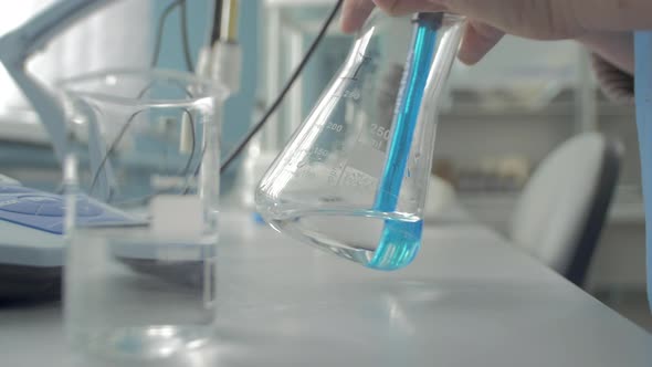 Using laboratory glassware
