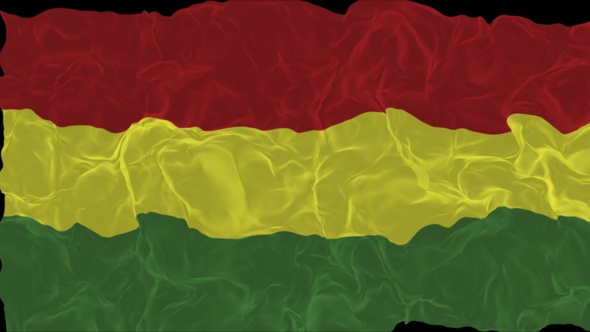 flag Bolivia turns into smoke. State weakening concept a crisis, alpha channel