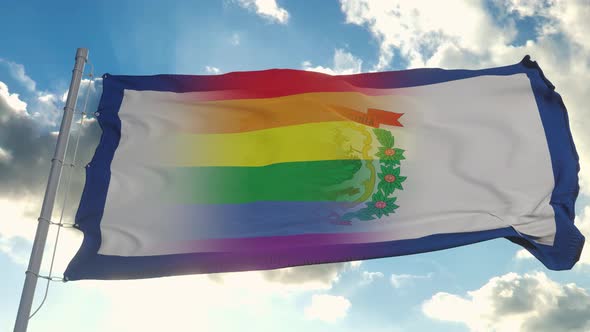 Flag of West Virginia and LGBT