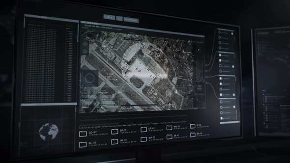 Computer scanning defense facilities with radars and recording the data in China