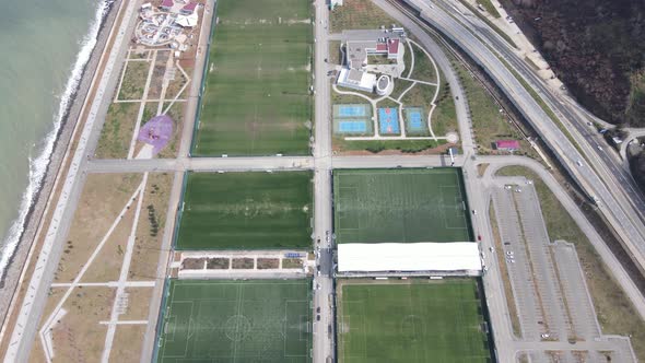 Aerial View of Football Antrenman Fields