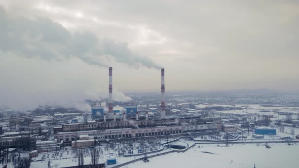 Factory Smokestack Emissions Climate Change and Global Warming