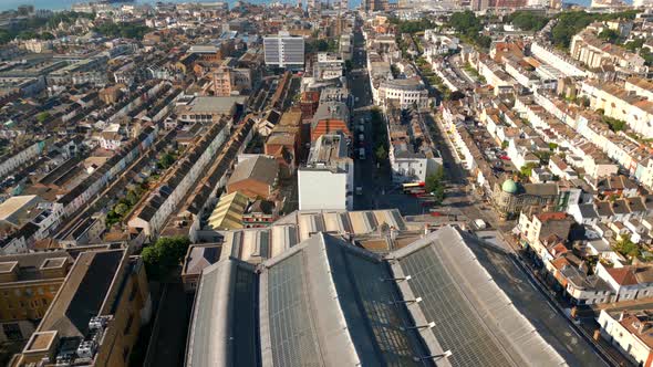 Drone Video Brighton Beach Uk Circa 2022